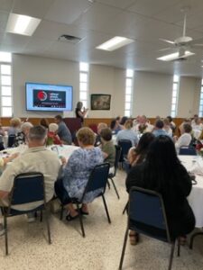 Dr. Donna Polelle sharing the 2023 National Aphasia Association video about communicating with people who have Aphasia.