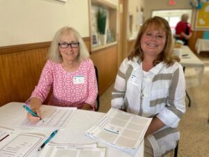 Check in table volunteers